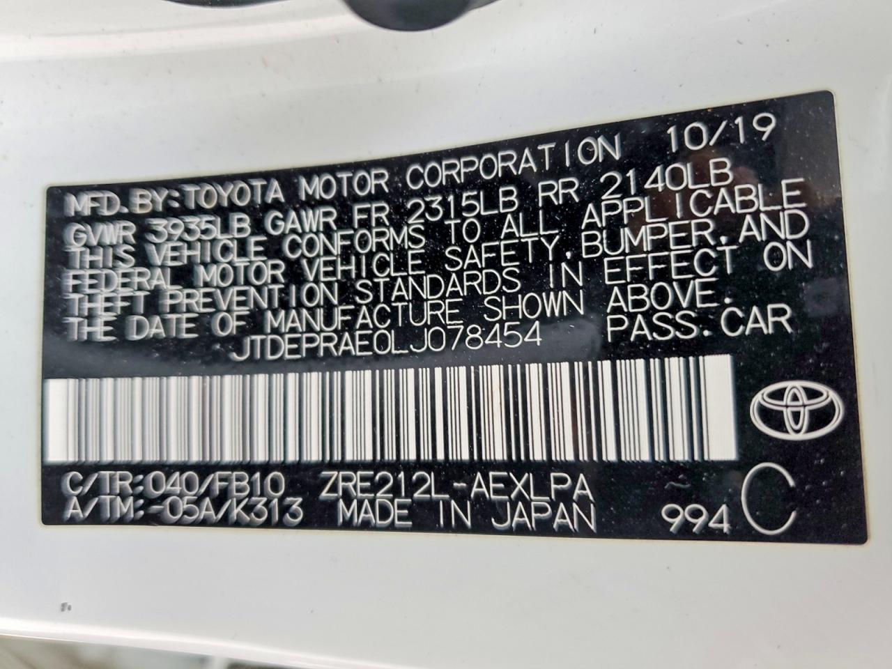 Toyota Corolla Le