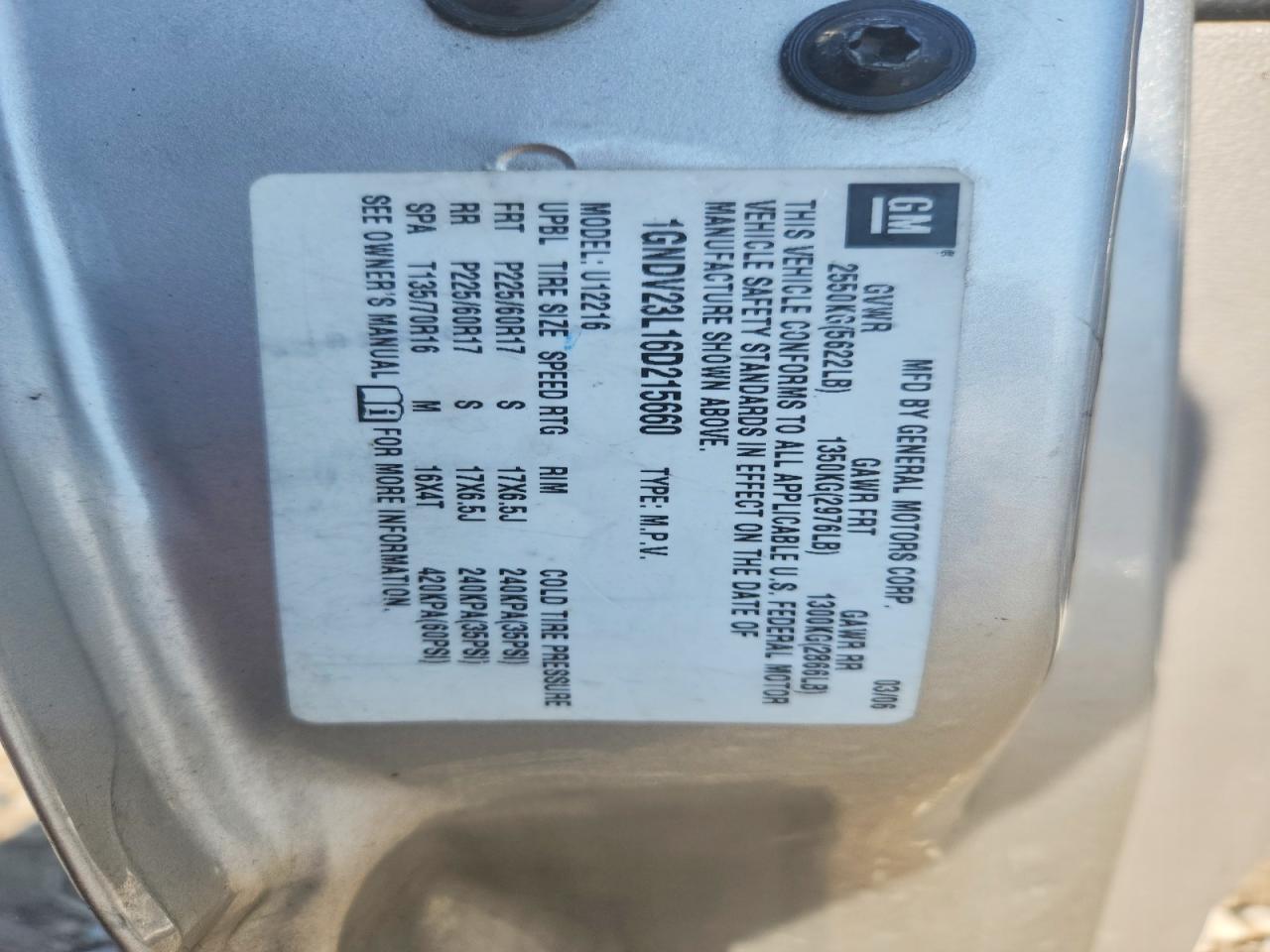 Chevrolet Uplander Ls