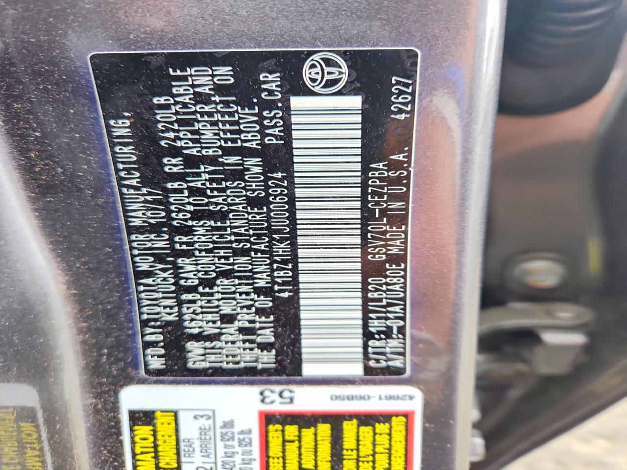 Toyota Camry Xse V6