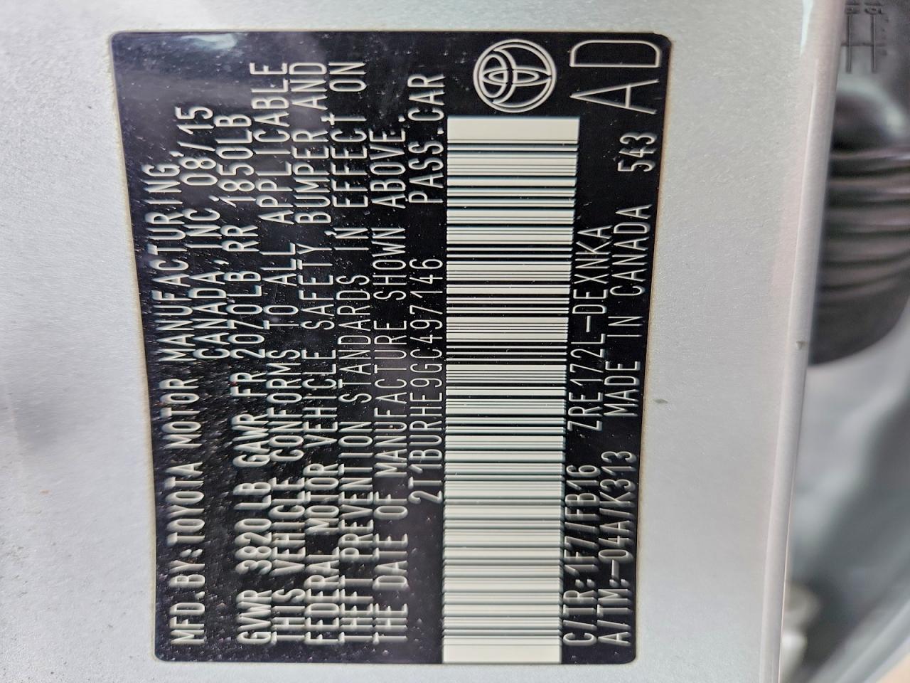 Toyota Corolla Le Plus