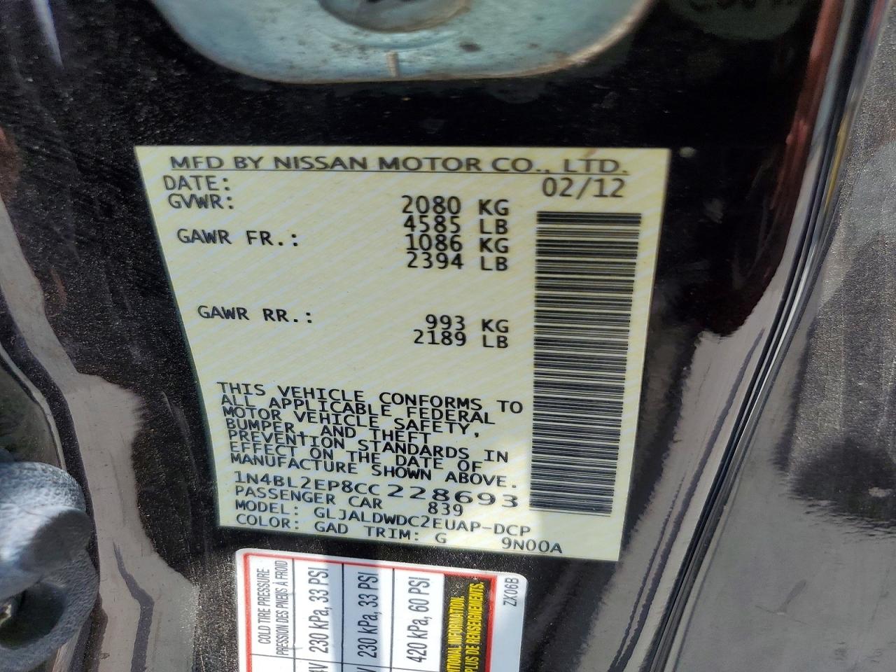 Nissan Altima Sr