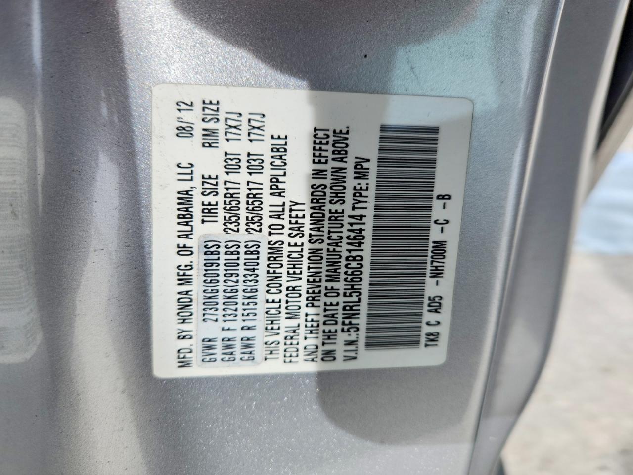 Honda Odyssey Exl