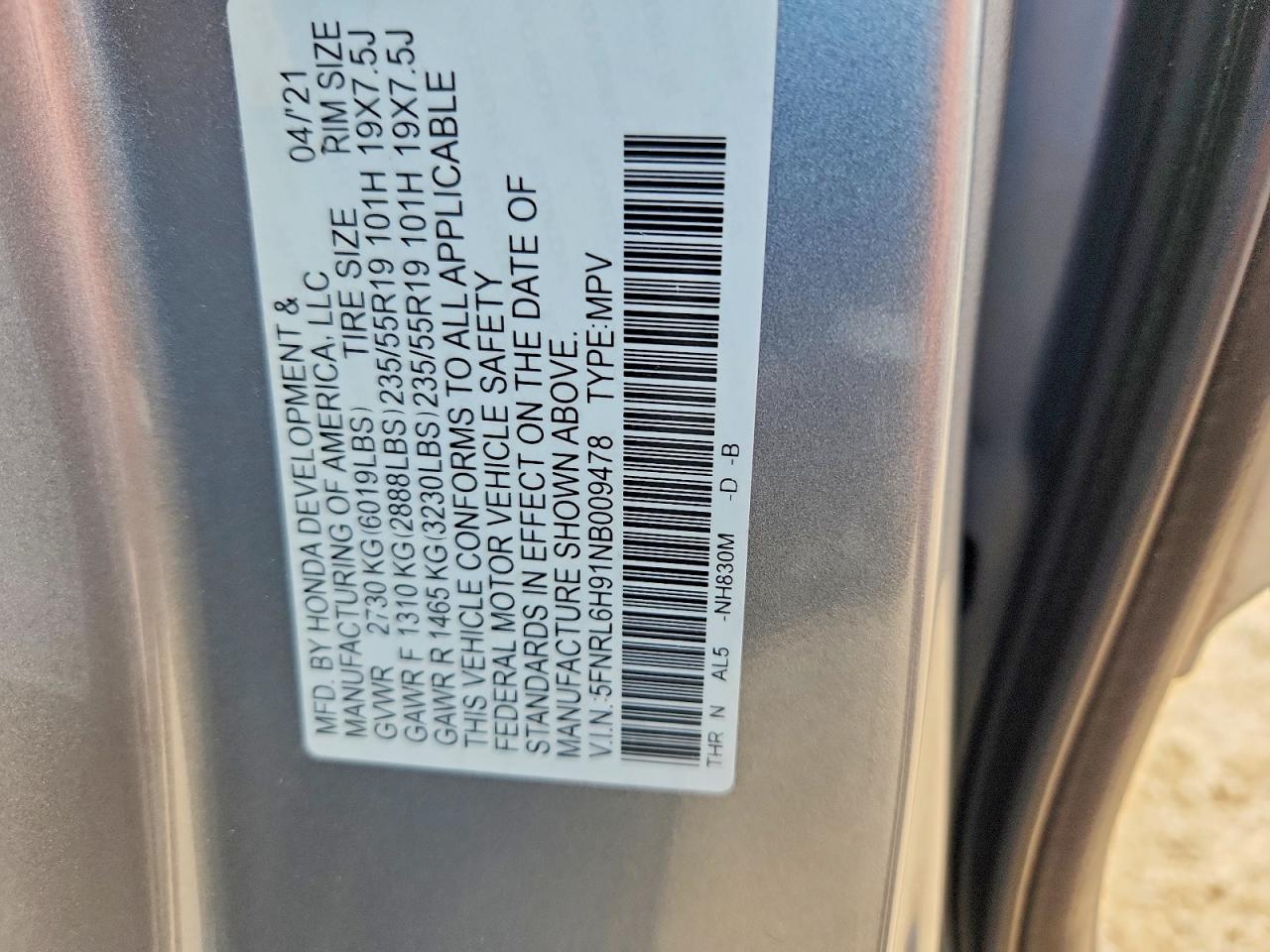 Honda Odyssey Elite