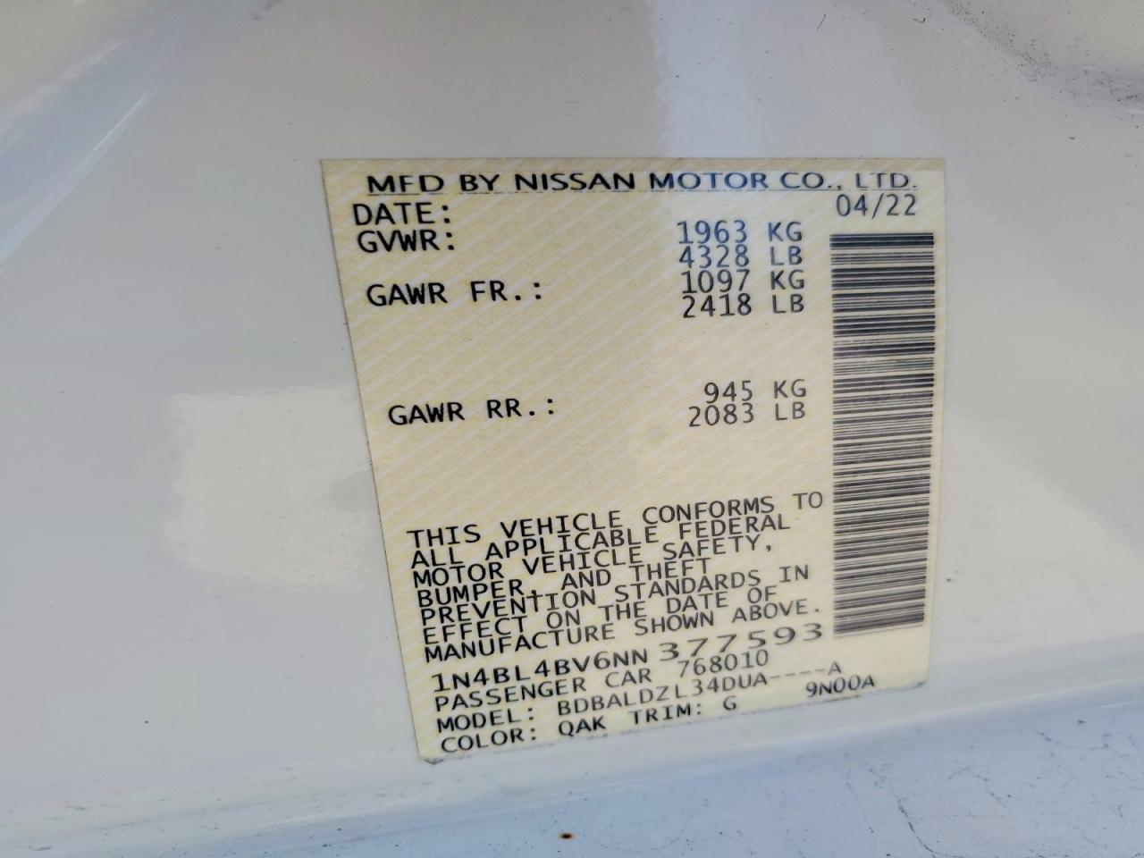 Nissan Altima 2.5 S