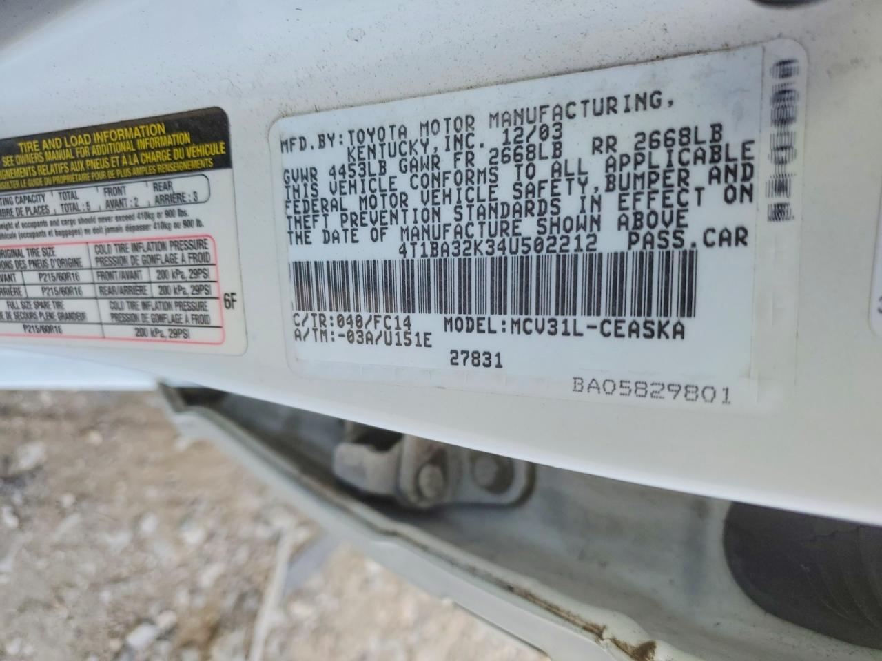 Toyota Camry Se V6