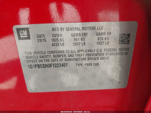 Chevrolet Cruze Ls Manual