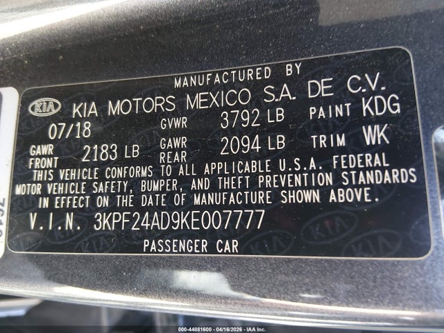 Kia Forte Lxs