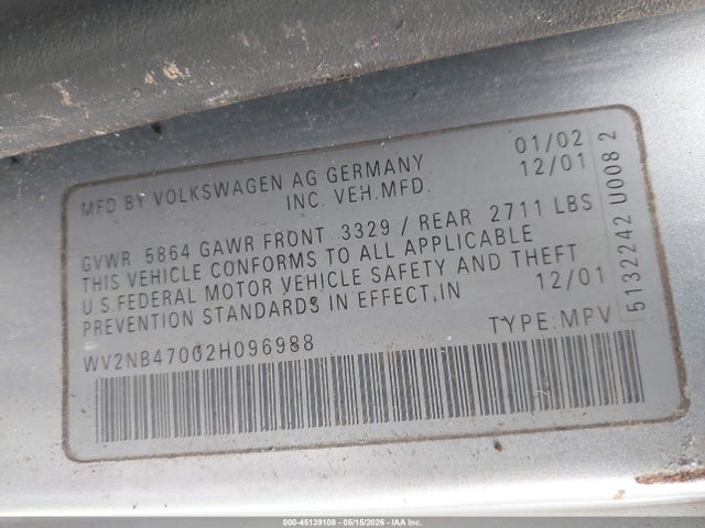 Volkswagen EuroVan Mv