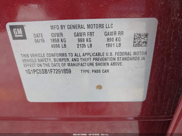 Chevrolet Cruze 1lt Auto