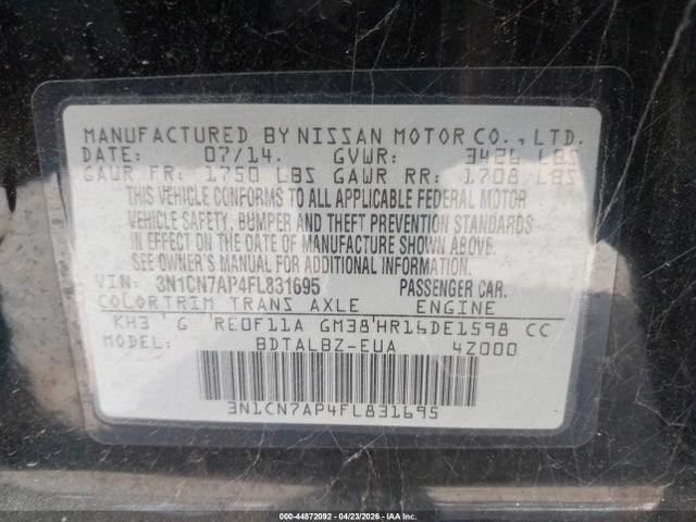 Nissan Versa 1.6 Sv