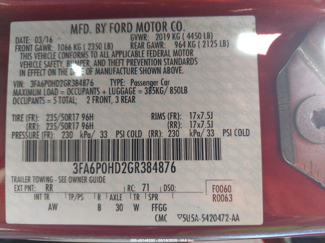 Ford Fusion Se