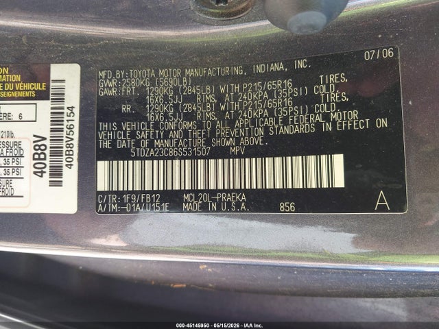 Toyota Sienna Ce