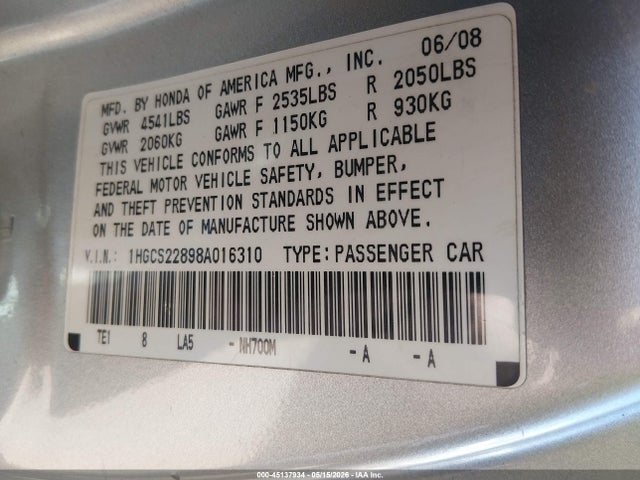 Honda Accord 3.5 Ex-l