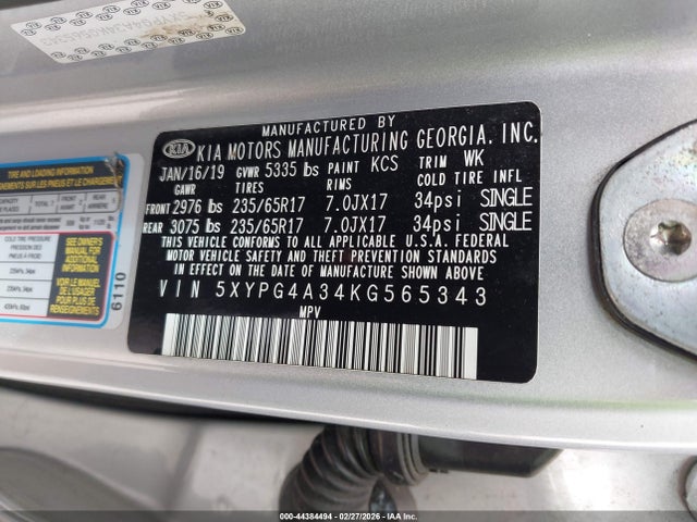Kia Sorento 2.4l L