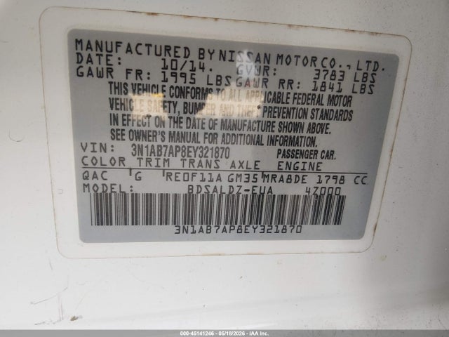 Nissan Sentra Sv