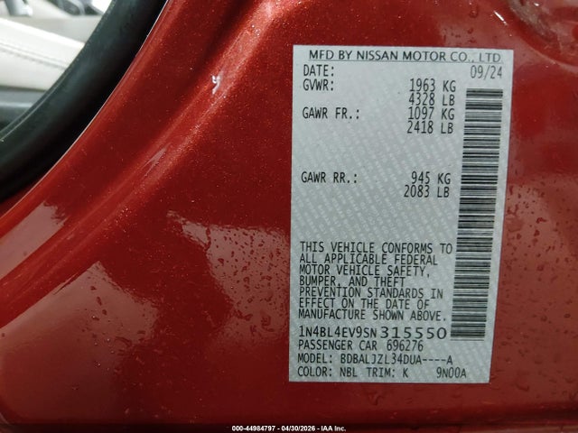 Nissan Altima Sl Fwd