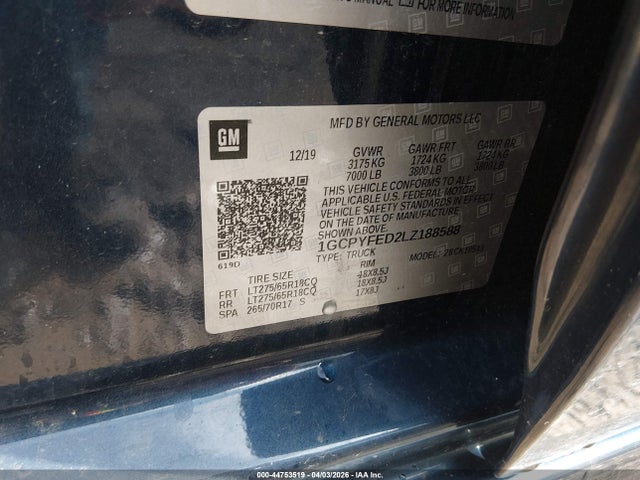 Chevrolet Silverado 1500 4wd  Short Bed Lt Trail Boss