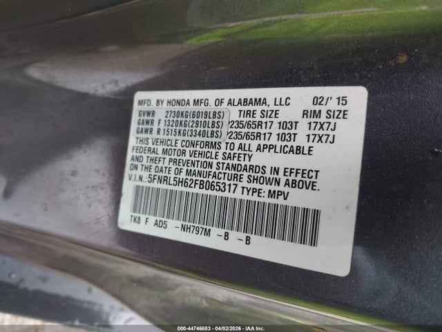 Honda Odyssey Ex-l