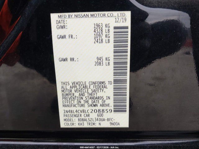 Nissan Altima Sr Fwd