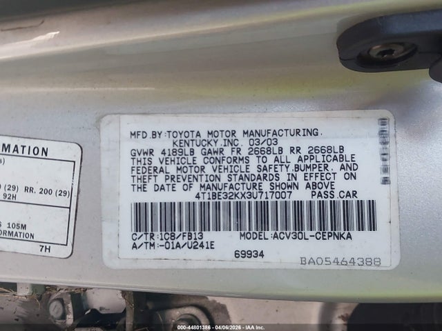 Toyota Camry Le