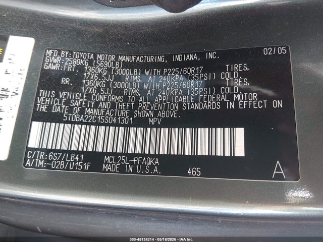 Toyota Sienna Xle Limited