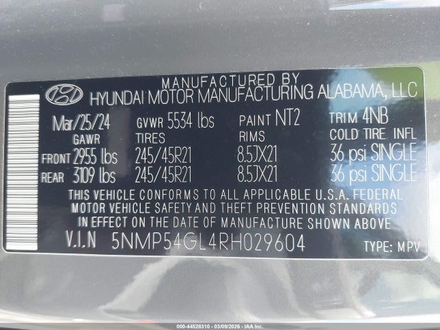 Hyundai SANTA FE Calligraphy