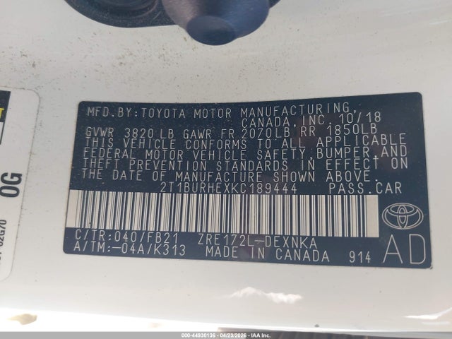 Toyota Corolla Le