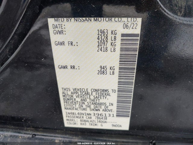 Nissan Altima Sv Fwd