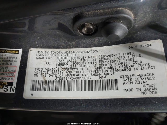 Toyota 4Runner Sr5 V8