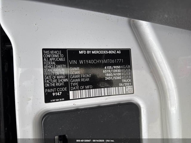 Mercedes-Benz Sprinter 2500 High Roof I4