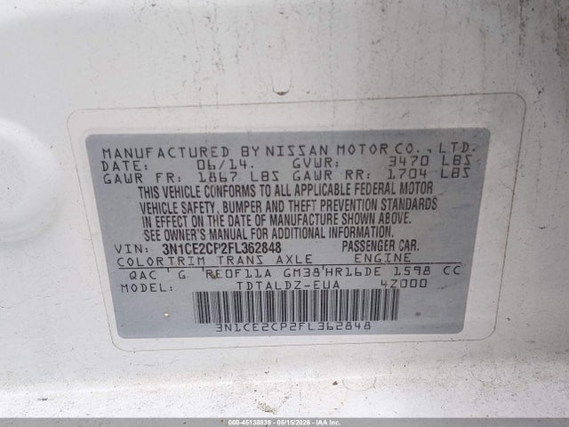 Nissan Versa Sv