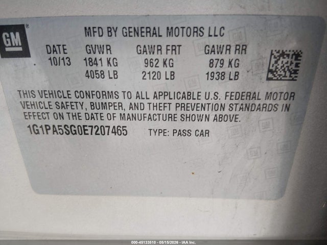 Chevrolet Cruze Ls Auto