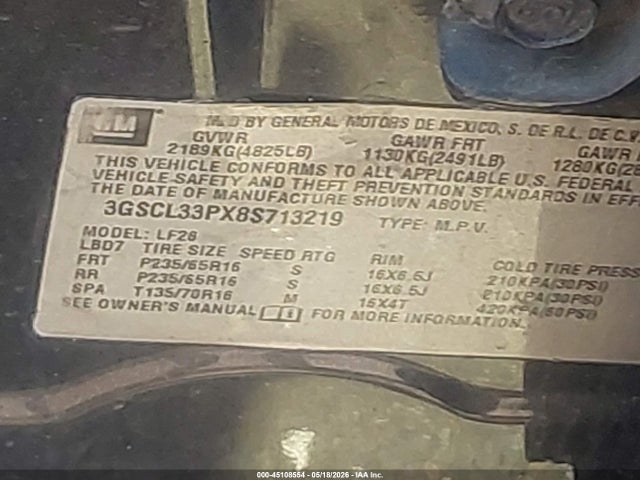 Saturn Vue 4-cyl Xe