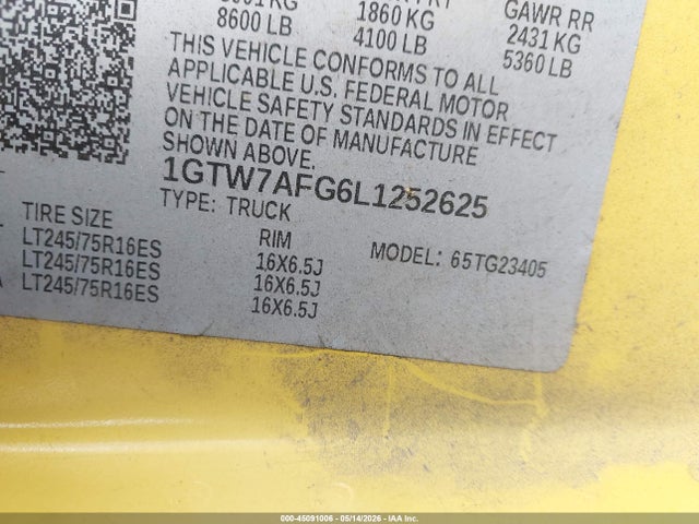 GMC Savana Rwd 2500 Regular Wheelbase Work Van