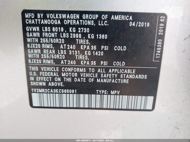 Volkswagen Atlas 3.6l V6 Sel