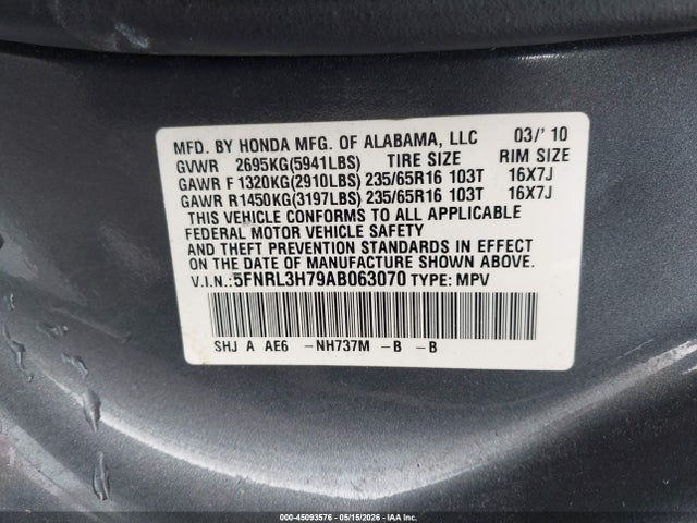 Honda Odyssey Ex-l