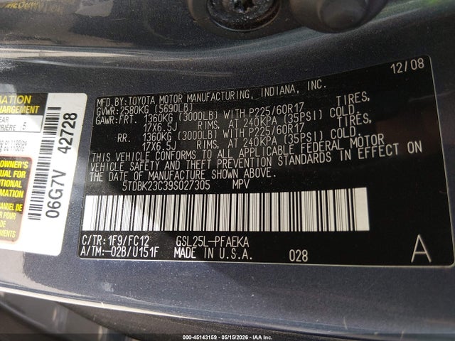 Toyota Sienna Le