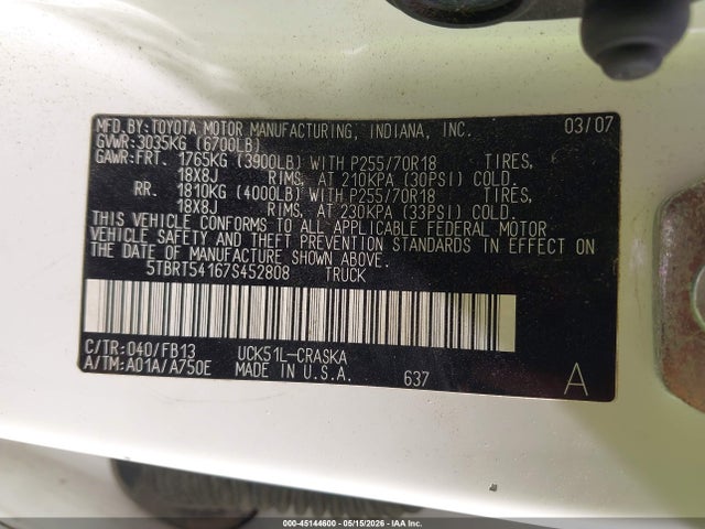 Toyota Tundra Sr5 4.7l V8