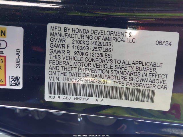 Honda Accord Ex-l