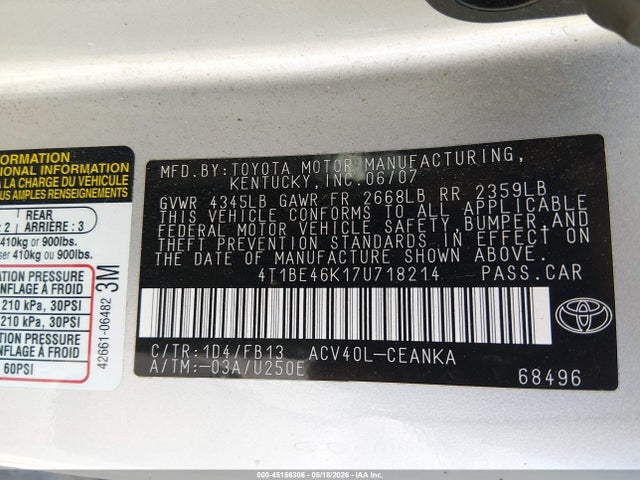 Toyota Camry Le