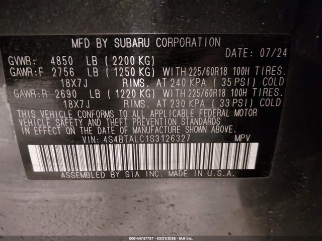 Subaru Outback Onyx Edition
