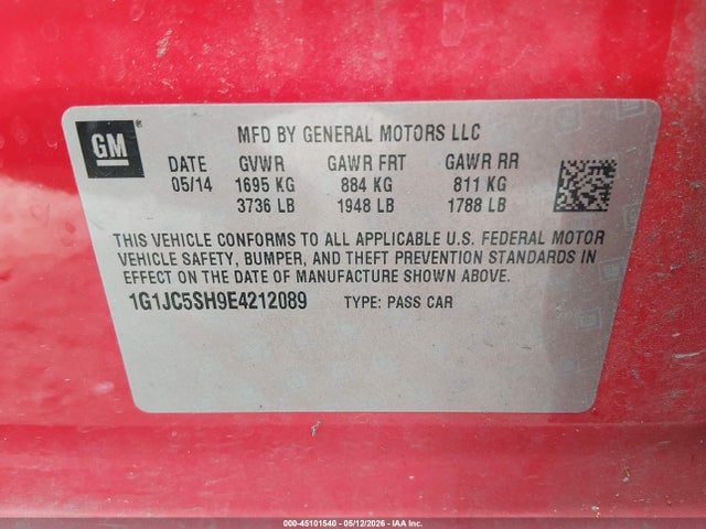Chevrolet Sonic Lt Auto