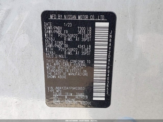 Nissan Armada Platinum 2wd