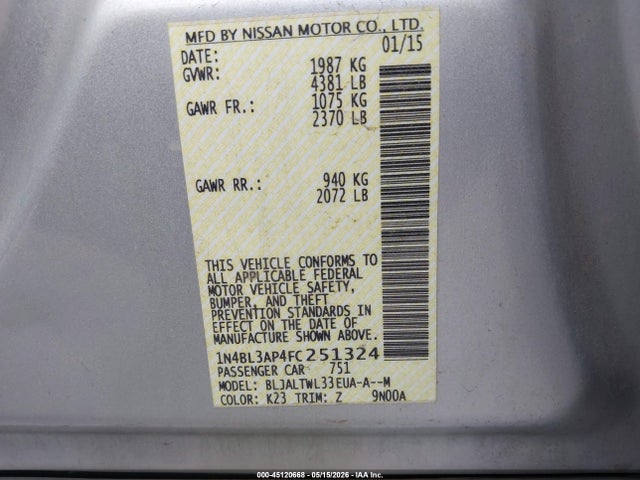 Nissan Altima 3.5 Sl