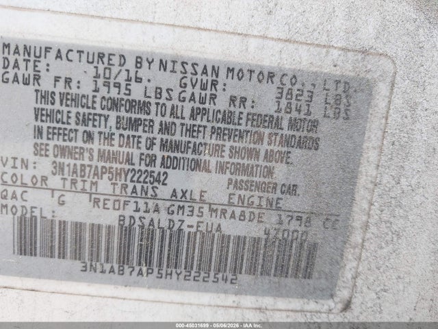 Nissan Sentra Sv
