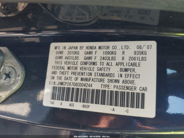 Honda Accord 2.4 Ex