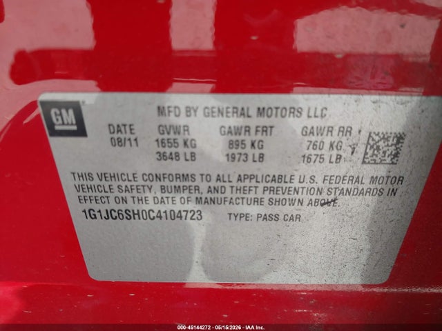 Chevrolet Sonic 2lt
