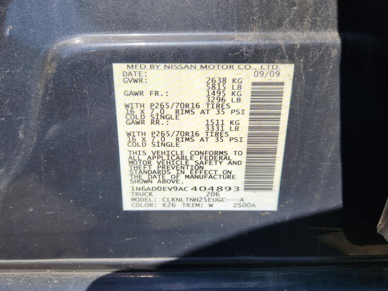 Nissan Frontier Se V6