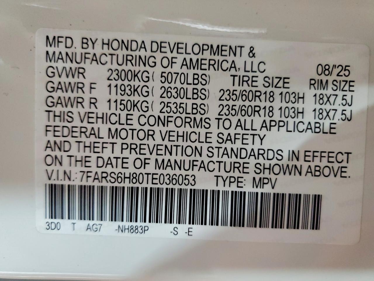 Honda Crv Sport-l