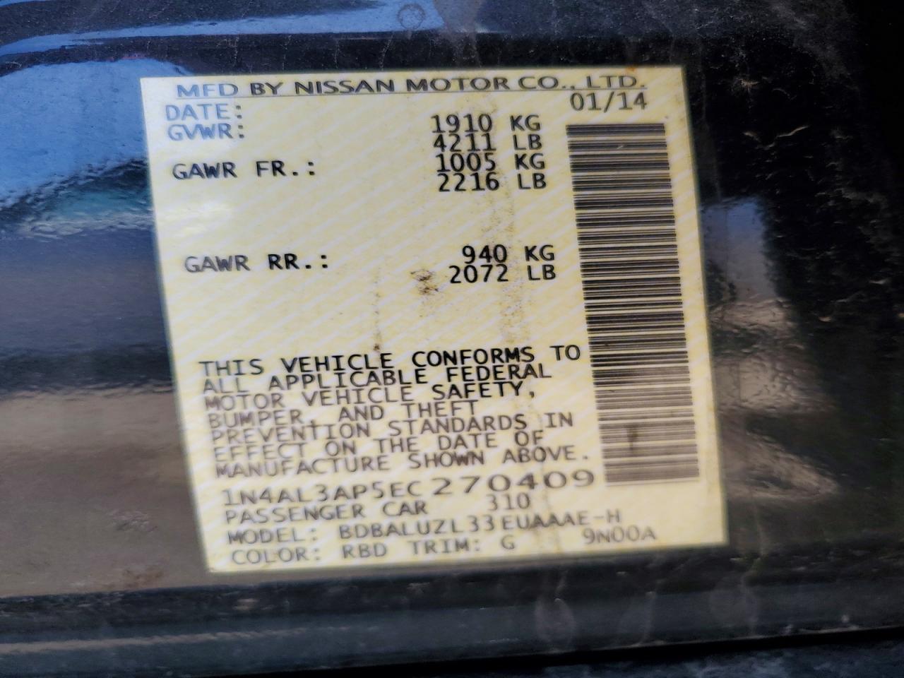 Nissan Altima 2.5 Sv